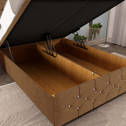 Suva Ottoman Divan Bed - Mink Naples