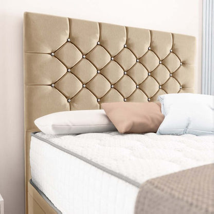 Suva Ottoman Divan Bed - Mink Plush Velvet