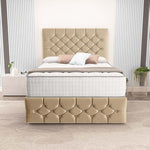 Suva Ottoman Divan Bed - Mink Plush Velvet