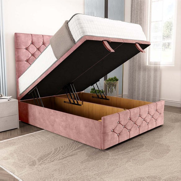 Suva Ottoman Divan Bed - Pink Coniston