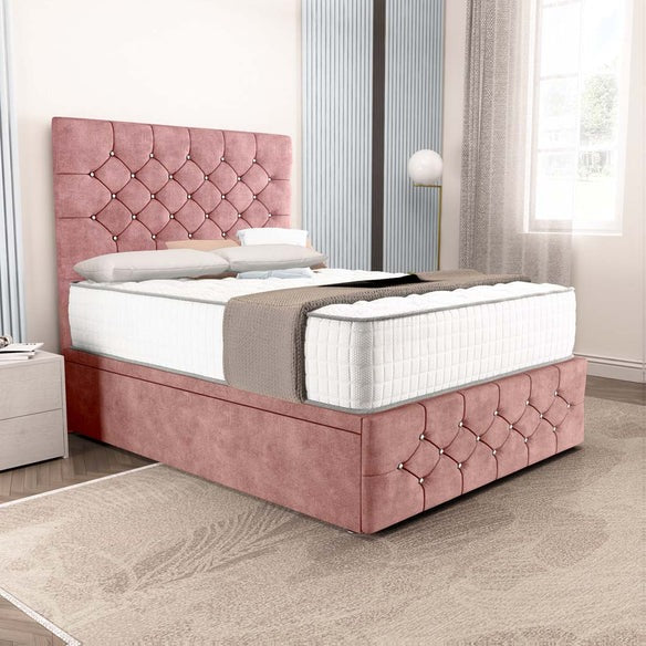 Suva Ottoman Divan Bed - Pink Coniston