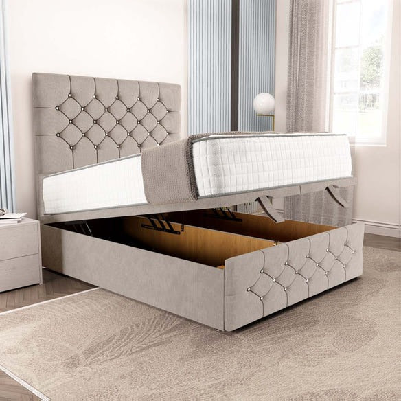 Suva Ottoman Divan Bed - Seal Grey Naples