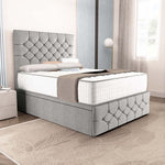 Suva Ottoman Divan Bed - Silver Linoso