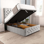 Suva Ottoman Divan Bed - Silver Linoso