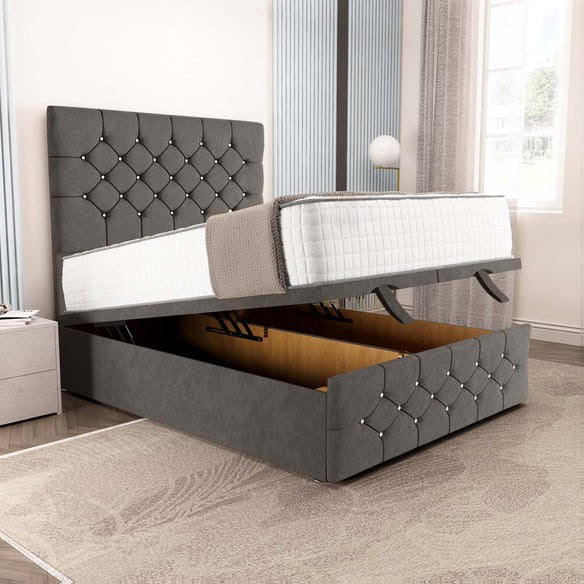 Suva Ottoman Divan Bed - Slate Grey Naples