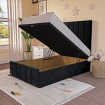 Sydney Kids Ottoman Divan Bed - Black Plush Velvet