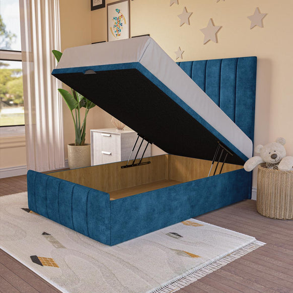 Sydney Kids Ottoman Divan Bed - Blue Coniston