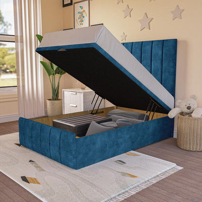 Sydney Kids Ottoman Divan Bed - Blue Coniston