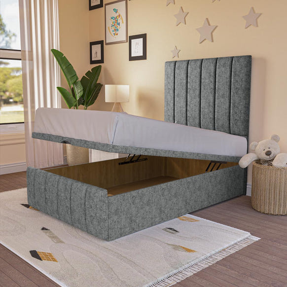 Sydney Kids Ottoman Divan Bed - Charcoal Chenille