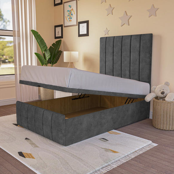 Sydney Kids Ottoman Divan Bed - Charcoal Coniston