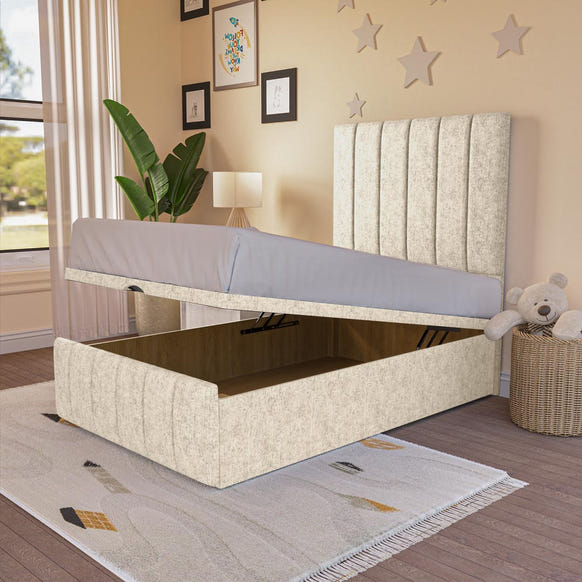 Sydney Kids Ottoman Divan Bed - Cream Chenille