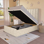 Sydney Kids Ottoman Divan Bed - Cream Chenille