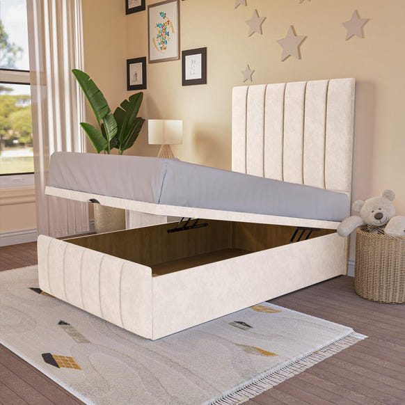 Sydney Kids Ottoman Divan Bed - Cream Naples