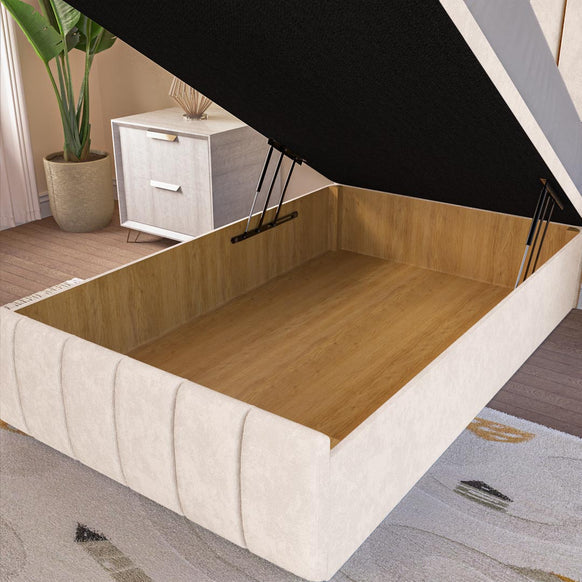 Sydney Kids Ottoman Divan Bed - Cream Naples