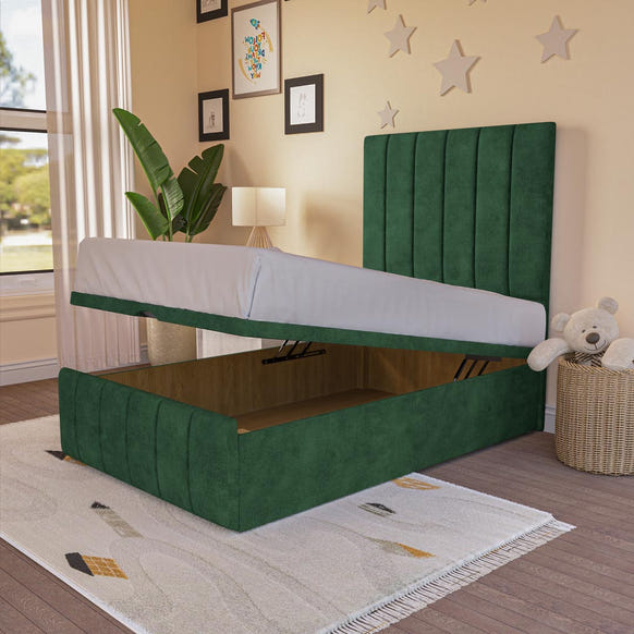 Sydney Kids Ottoman Divan Bed - Emerald Coniston