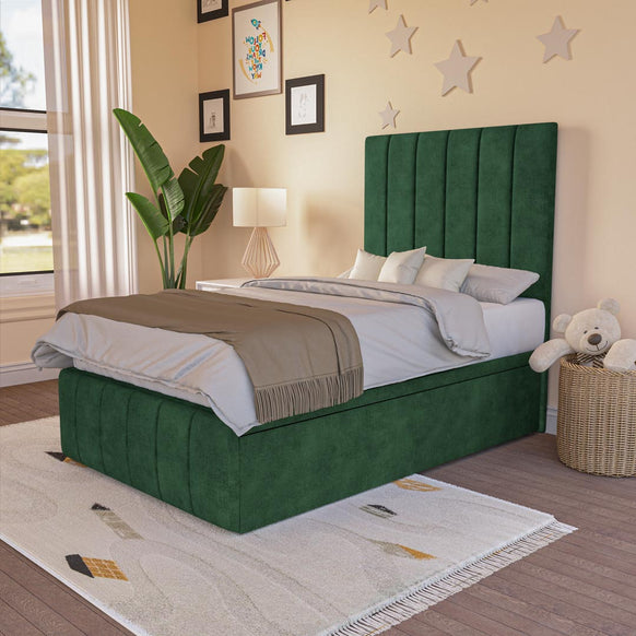 Sydney Kids Ottoman Divan Bed - Emerald Coniston