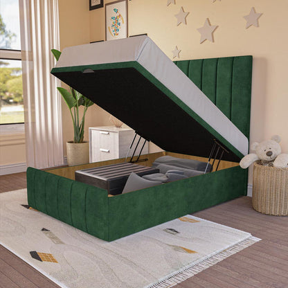 Sydney Kids Ottoman Divan Bed - Emerald Coniston