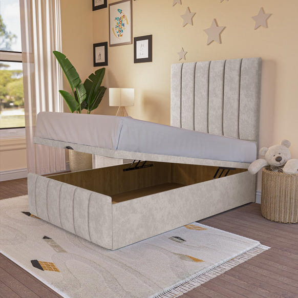 Sydney Kids Ottoman Divan Bed - Seal Grey Naples