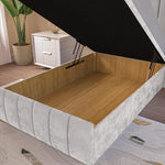 Sydney Kids Ottoman Divan Bed - Silver Plush Velvet
