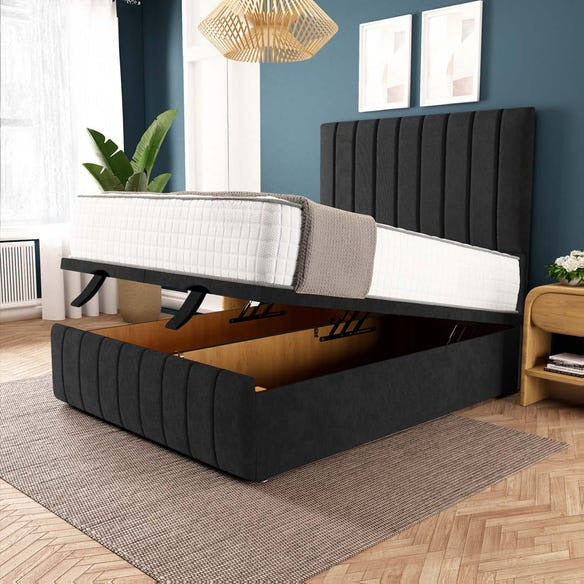 Sydney Ottoman Divan Bed - Black Naples