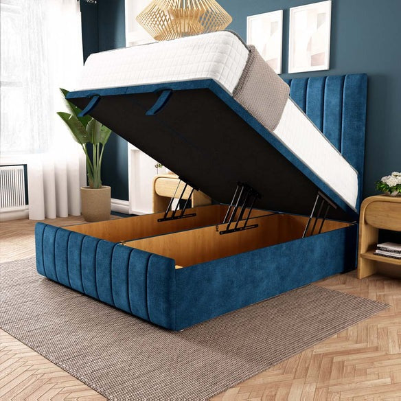 Sydney Ottoman Divan Bed - Blue Coniston