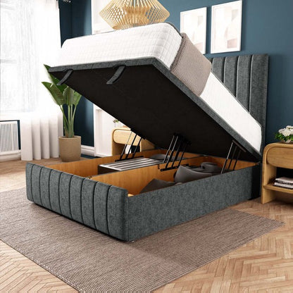 Sydney Ottoman Divan Bed - Charcoal Chenille
