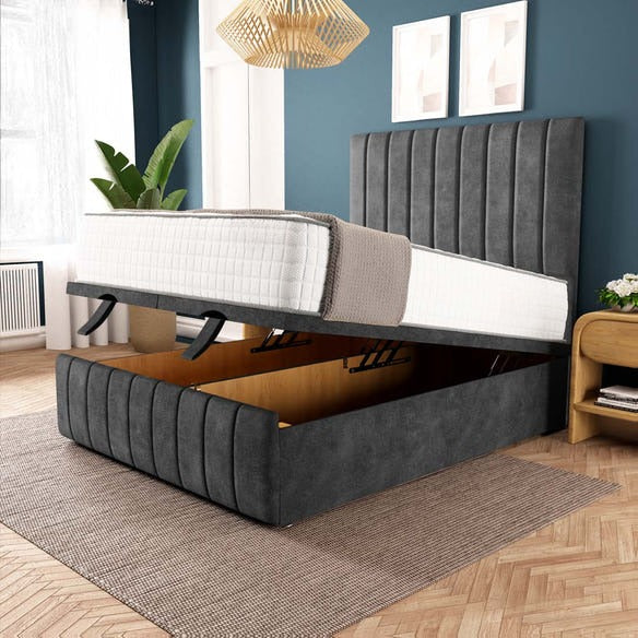 Sydney Ottoman Divan Bed - Charcoal Coniston
