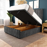 Sydney Ottoman Divan Bed - Charcoal Coniston