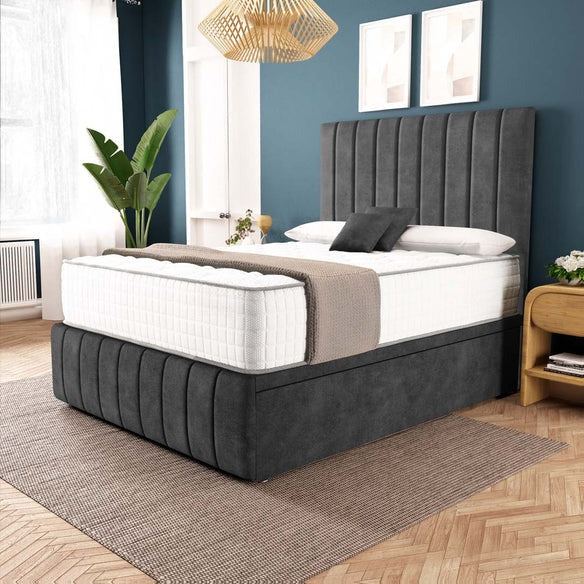 Sydney Ottoman Divan Bed - Charcoal Coniston