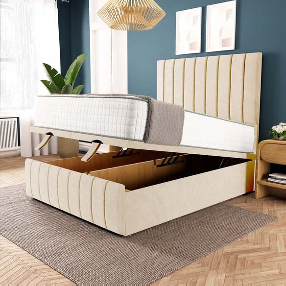 Sydney Ottoman Divan Bed - Cream Naples