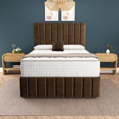 Sydney Ottoman Divan Bed - Mocca Plush Velvet