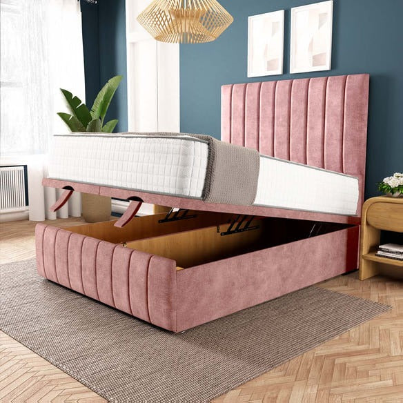 Sydney Ottoman Divan Bed - Pink Coniston