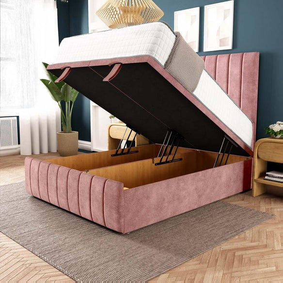 Sydney Ottoman Divan Bed - Pink Coniston
