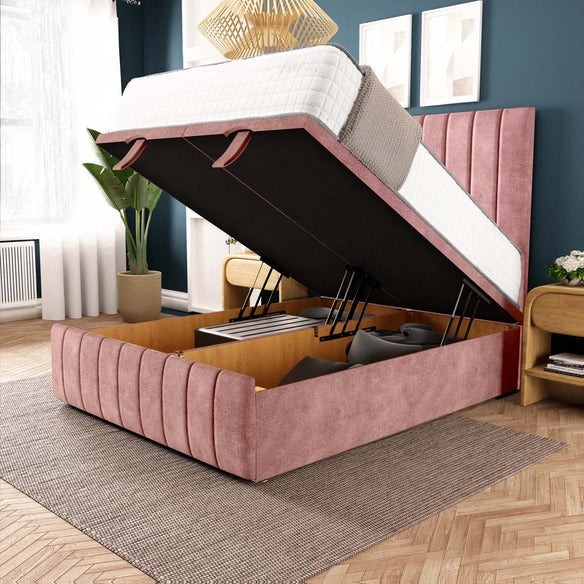 Sydney Ottoman Divan Bed - Pink Coniston