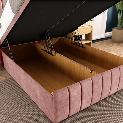 Sydney Ottoman Divan Bed - Pink Coniston