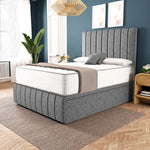 Sydney Ottoman Divan Bed - Silver Chenille