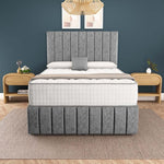 Sydney Ottoman Divan Bed - Silver Chenille