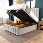 Sydney Ottoman Divan Bed - Silver Plush Velvet