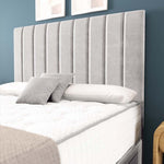Sydney Ottoman Divan Bed - Silver Plush Velvet