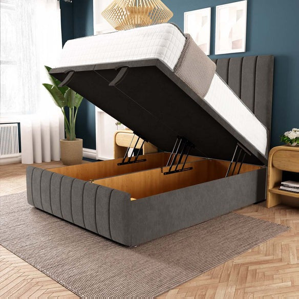 Sydney Ottoman Divan Bed - Slate Grey Naples