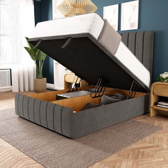 Sydney Ottoman Divan Bed - Slate Grey Naples