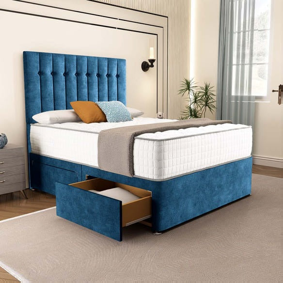 Tokyo Divan Bed - Blue Coniston