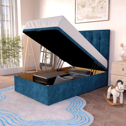 Tokyo Kids Ottoman Divan Bed - Blue Coniston
