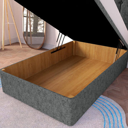 Tokyo Kids Ottoman Divan Bed - Charcoal Chenille
