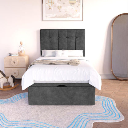 Tokyo Kids Ottoman Divan Bed - Charcoal Coniston
