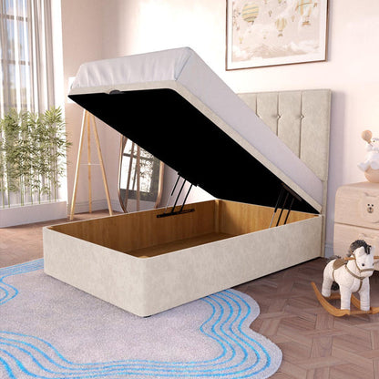 Tokyo Kids Ottoman Divan Bed - Cream Naples