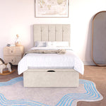 Tokyo Kids Ottoman Divan Bed - Cream Naples