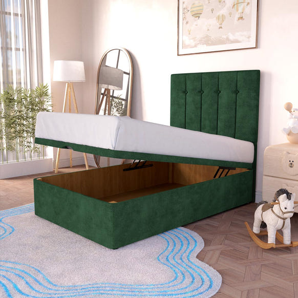 Tokyo Kids Ottoman Divan Bed - Emerald Coniston