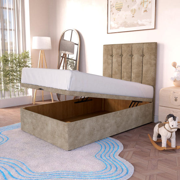 Tokyo Kids Ottoman Divan Bed - Mink Coniston