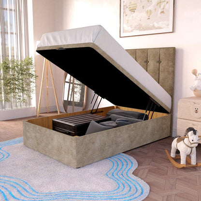Tokyo Kids Ottoman Divan Bed - Mink Coniston